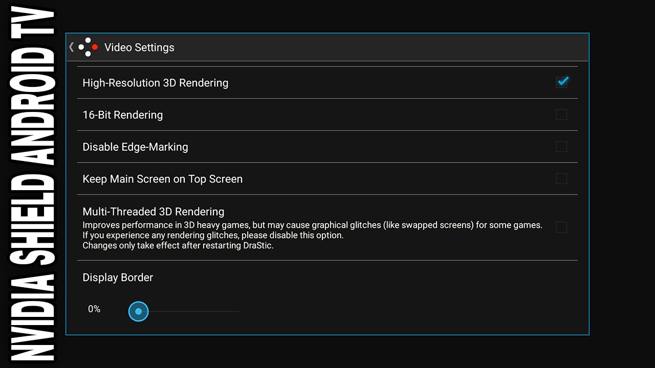 Drastic Emulator Settings Configuration Hd On Nvidia Shield Android Tv 1080p Nintendo Ds Youtube