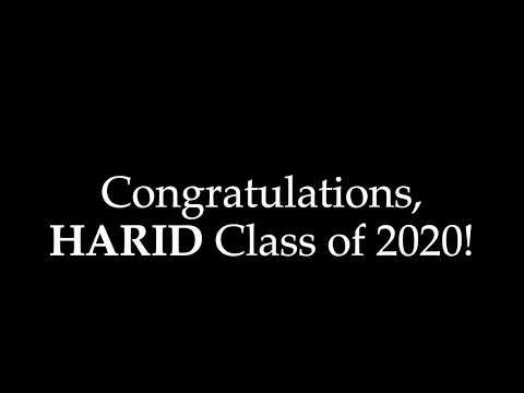 In Celebration of The HARID Conservatory's Class of 2020