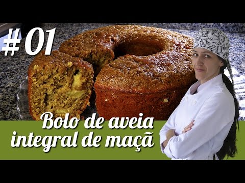 Bolo Integral de Aveia e Maçã - Receita fácil