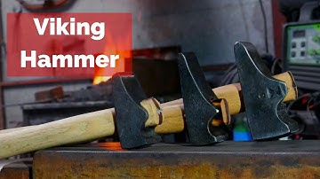 Viking Hammers! Making a wrought Iron and spring steel hammer just like the vikings!