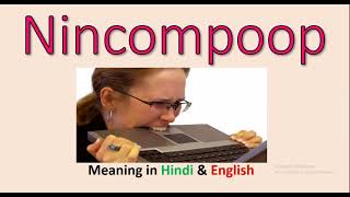 Nincompoop Meaning in Hindi & English