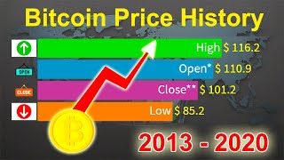 Bitcoin Price History Racing Bar Chart ( 2013 - 2020 )