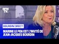 Marine Le Pen face à Jean-Jacques Bourdin en direct