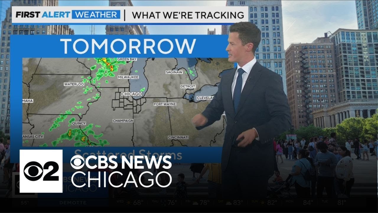 Scattered storms coming to Chicago Thursday - YouTube