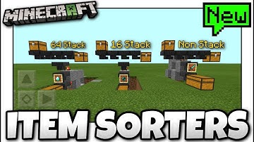 Minecraft - ITEM SORTERS - NON-Stackable / 16Stack / 64 Stack ( Automatic )[ Tutorial ]