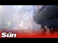 Ukrainian soldier bodycam shows rocket launcher taking out Russian tank