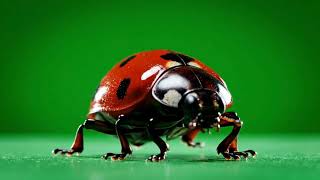 Ladybug Green Screen Video | Macro Insect Chroma Key Footage