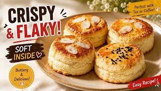 Crispy Layered Biscuits | Buttery, Flaky & Soft Inside!