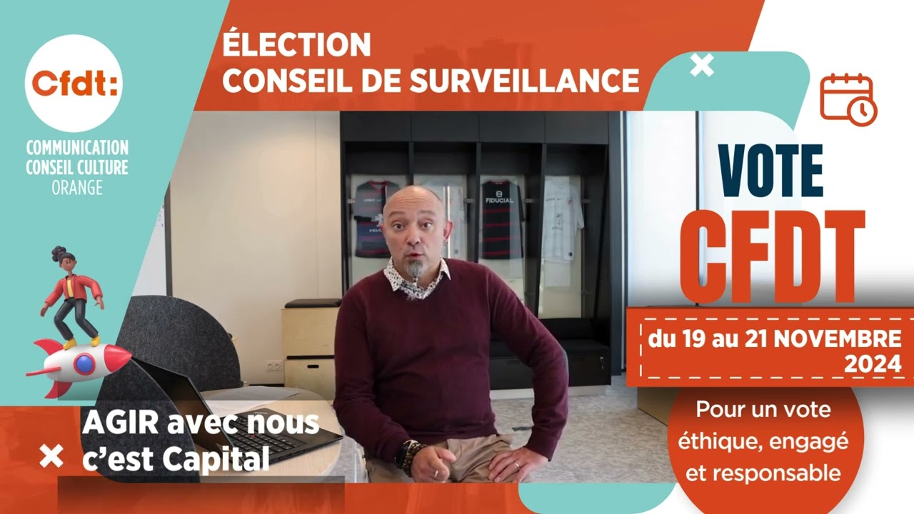 L’élection des membres du conseil de surveillance du FCPE Orange Actions : du 19 au 21 novembre.