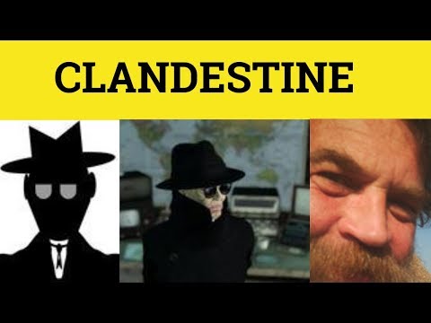 🔵 Clandestine - Clandestinely Meaning - Clandestine Examples