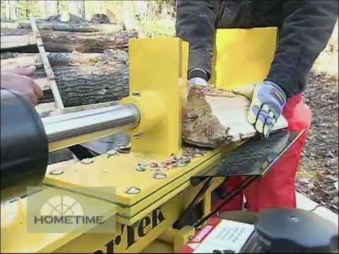 Using a Log Splitter - YouTube