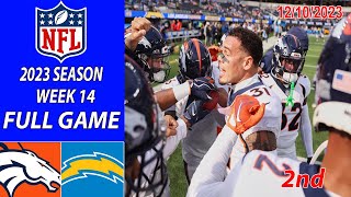 Denver Broncos vs Los Angeles Chargers FULL GAME 12\/10\/23 Week 14  | NFL Highlights Today