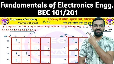 💥 AKTU🔥UNIT 4 - Fundamental of electronics engg. 5 variable K-Map PYQs B.TECH 1 Year #kmap #bec201