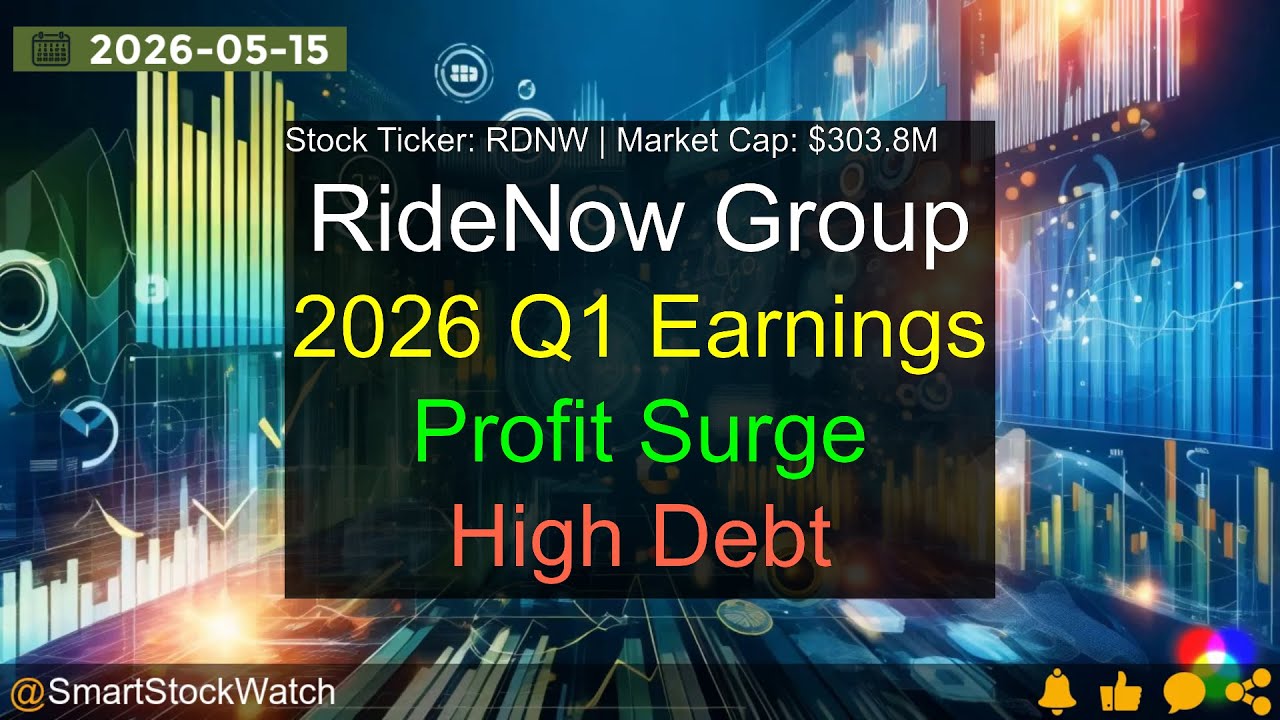 Ridenow Rdnw RideNow Group (RDNW|$303.8M) - 2026 Q1 Earnings Analysis - YouTube