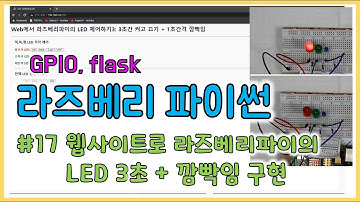라즈베리 파이썬 #17 flask로 만든 웹사이트로 라즈베리파이 LED를 3초 후에 꺼지게 + 1초 간격으로 깜빡이게 하기