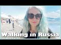 Walking in Sochi Russia  - Cold Black Sea and Russian Donuts