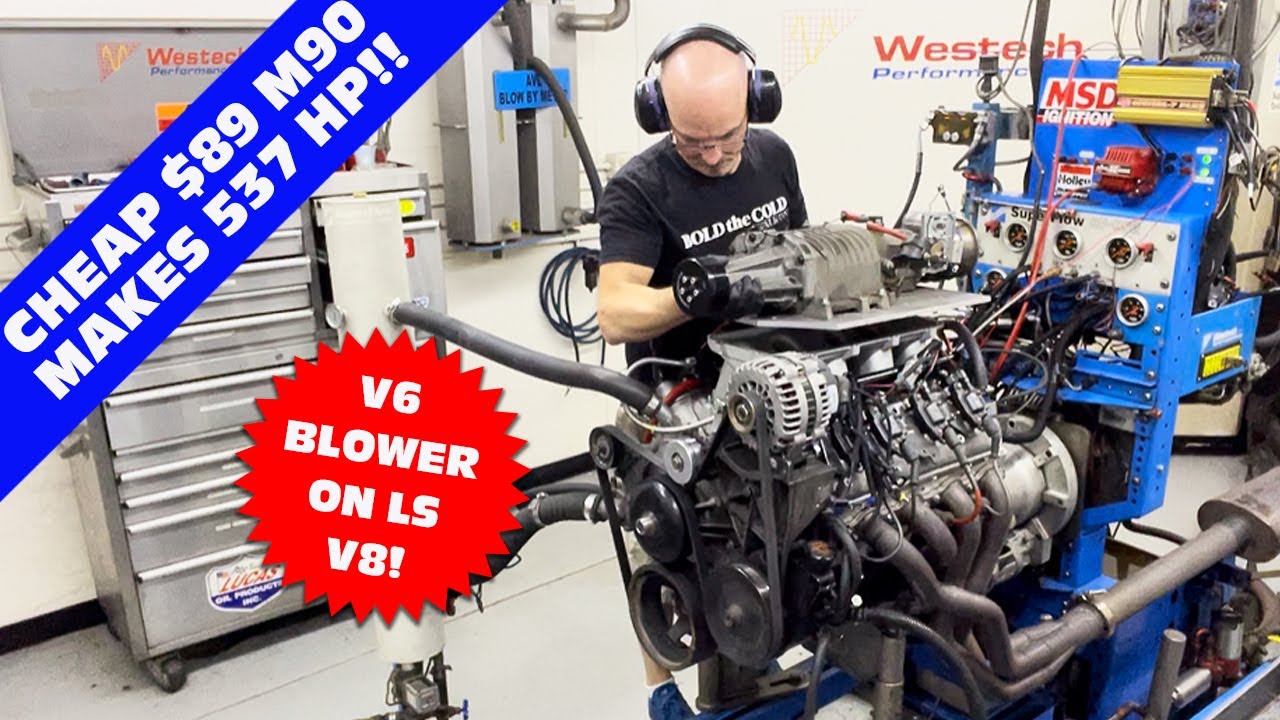 CHEAP 89 JUNKYARD M90 SUPERCHARGER MAKES 537 HP! HOW TO RUN A CHEAP V6