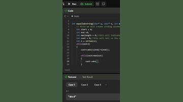1208  Get Equal Substrings Within Budget                                       #shorts