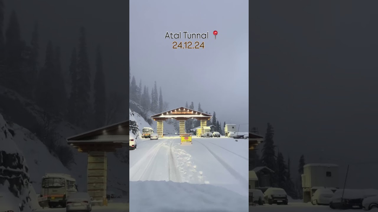 Atal tunnel manali on snowfall. 