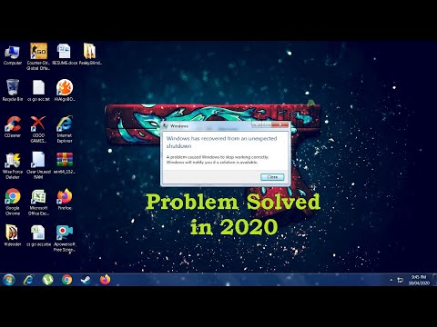 Windows has recovered from an unexpected shutdown windows 7 working 100%| in 2020. | Foci