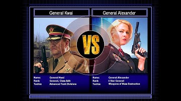 Tank General VS Superweapon General [C&C Zero Hour Challenge] [Hard]