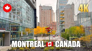 Rainy Montreal 🇨🇦 Canada Walking Tour (HDR 4K 60 PFS) Amazing Virtual City Tour - October 2022