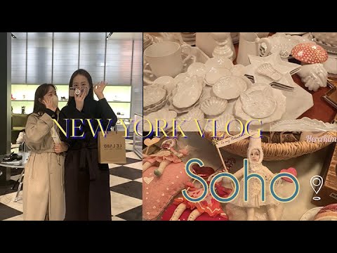NYC vlog | Soho strolls, must-try cafe in East Village,visiting stationary store, astier de villatte