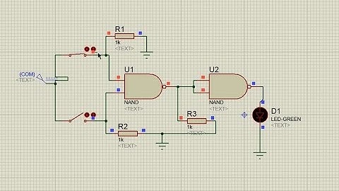 Designing AND Gate using NAND Gates - Gates Designing and Simulating Proteus