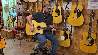 Chris plays a Martin Custom Shop 000-28CVS