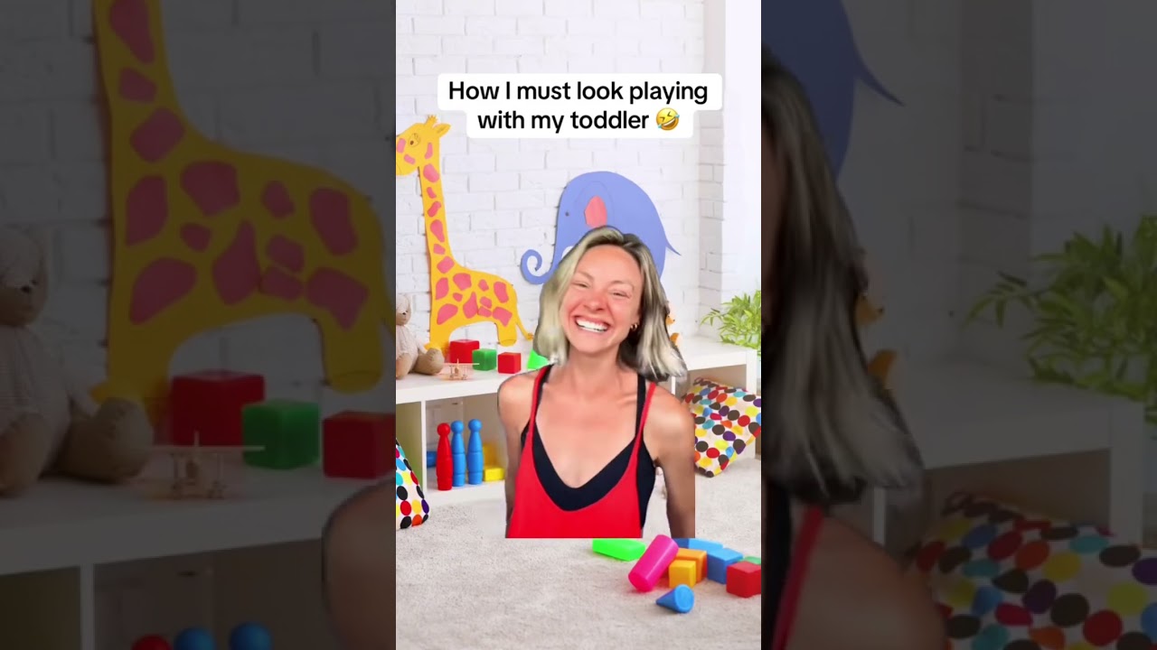 How I must look playing with my toddler 