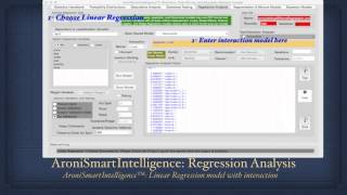 AroniSmartIntelligence Tutorial. Part 3 - Regression Analysis
