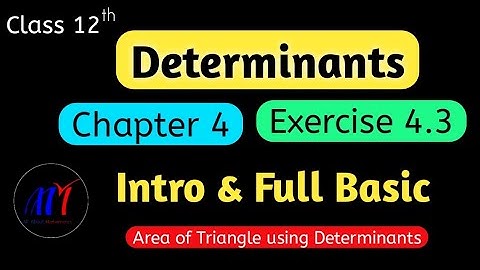 Chapter 4 Determinants Exercise 4.3 ( Intro & Full Basic ) Class 12 Maths | NCERT Solutions