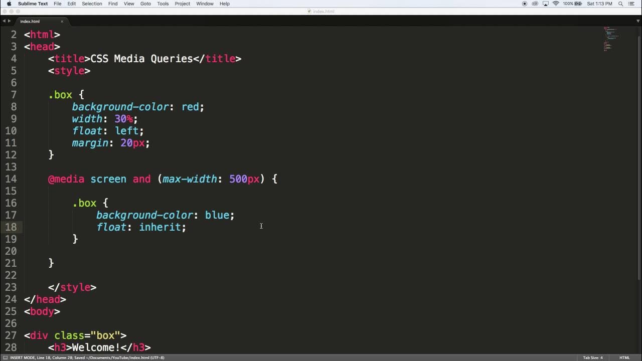 Media screen css. Media screen css