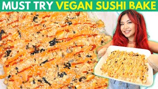 TikTok Viral SUSHI BAKE but VEGAN & FishFree ❤ MUST TRY RECIPE!