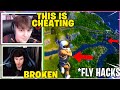 CLIX & BUGHA *FREAKS OUT* After Finding BROKEN FLY CHEATS In Fortnite!