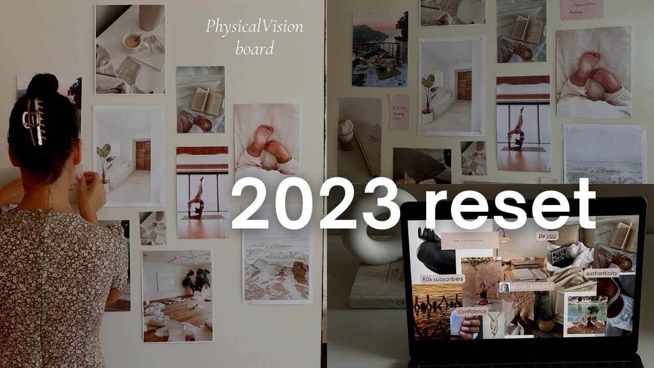 2023 reset: creating a physical vision board, new year goals