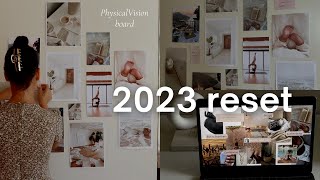 2023 reset: creating a physical vision board, new year goals
