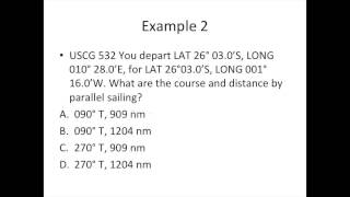 Parallel Sailings