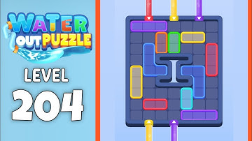 Water Out Puzzle level 204 solution 