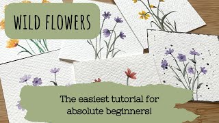 You won’t believe how simple & versatile these watercolor wildflowers are! ❤painting spring flowers