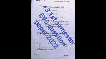 +3 1st sem EVS question paper 2022 / Barahampur university /All Arts,science, commerce