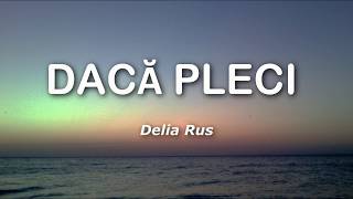 Delia Rus - Daca pleci (Versuri/Lyrics) Resimi