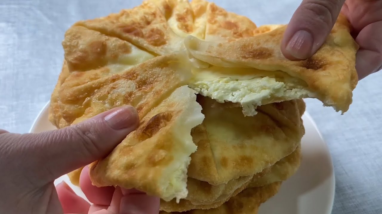 Сырные пирожки на сковороде! Вкусно! Бездрожжевое тесто.