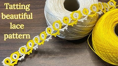 Tatting beautiful lace pattern ❤️shuttle tatting.