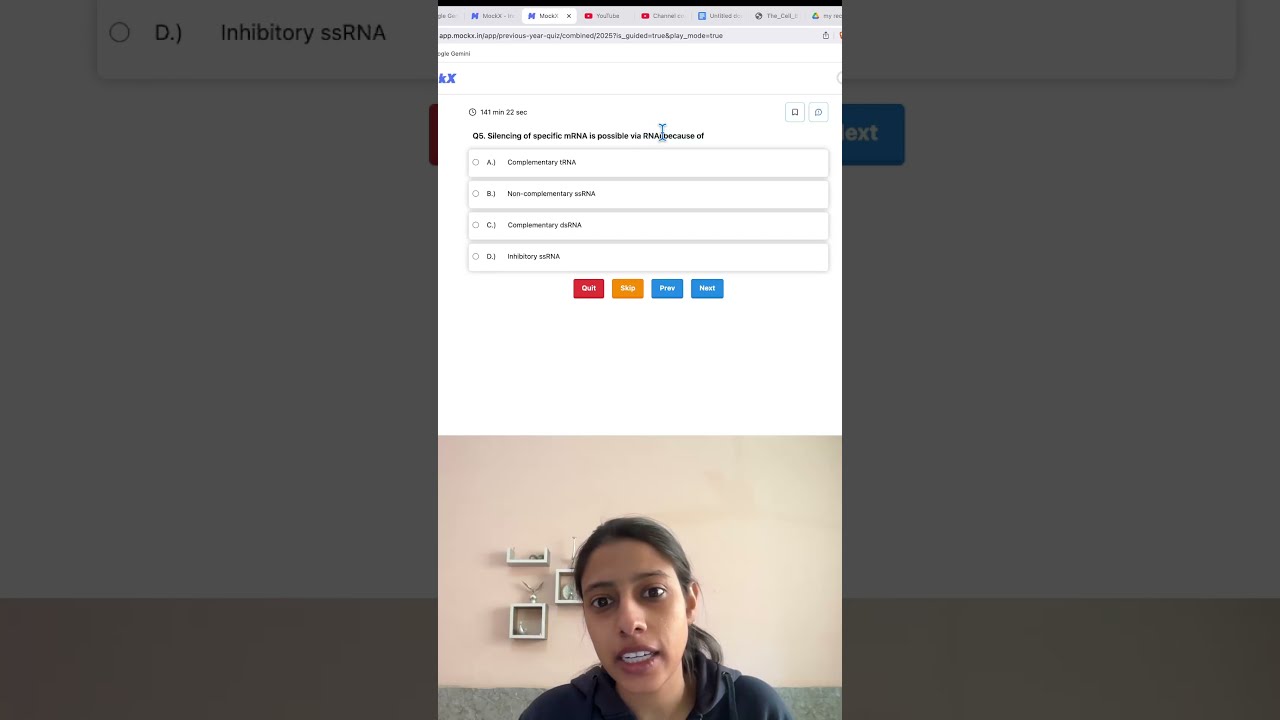 Silencing by Double-Stranded RNA 🤯 | NEET 2026 Question #neet2026 #biologyshorts