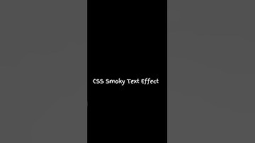✨ Smoky Text Animation Using Only CSS | No JavaScript Needed!