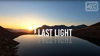 A Cinematic Drone Flight over a Beautiful Golden Mountain Sunset 4k