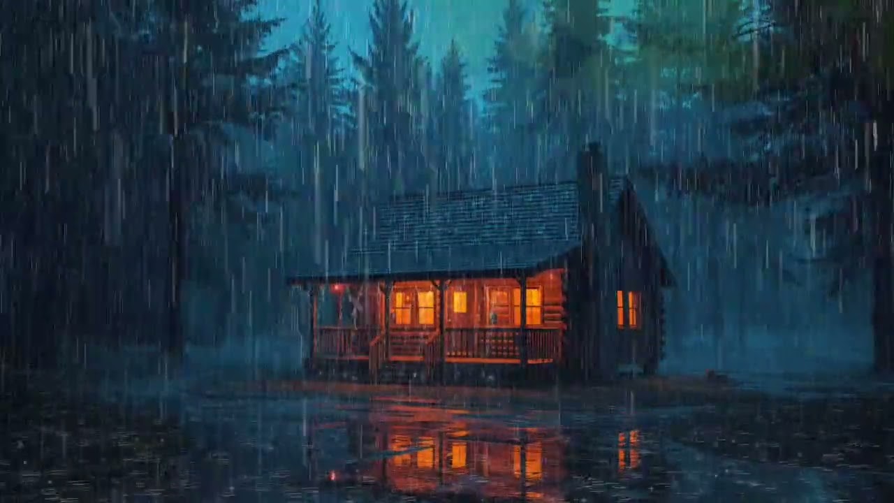 Rain Sounds in a Dark Bedroom (No Ads) 🌧 | Relaxing Japanese Rainy Night for Deep Sleep & Relaxation