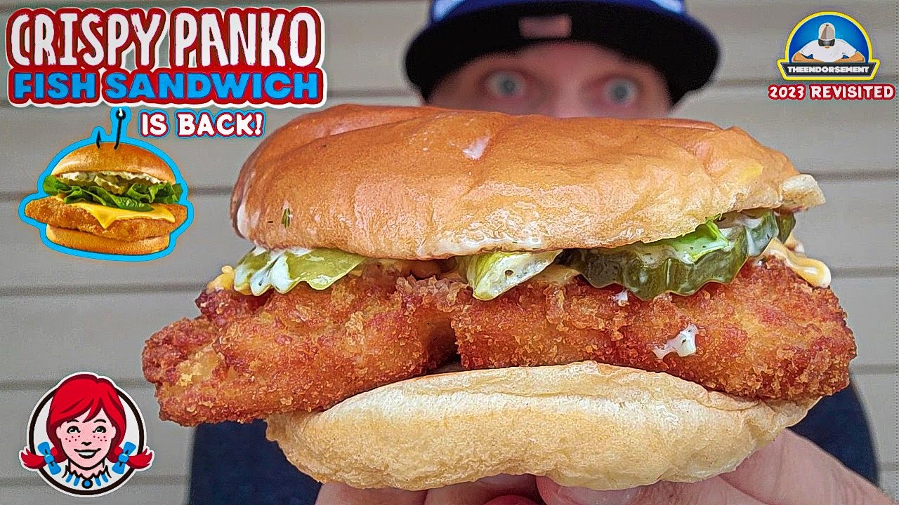 Wendy's® Crispy Panko Fish Sandwich 2023 Review! 🐟🥪 BEST Fast Food