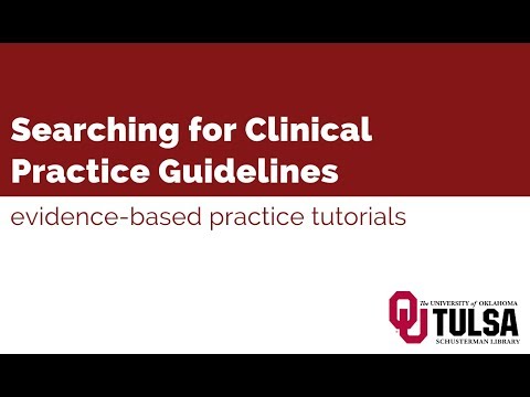 Searching for Clinical Practice Guidelines